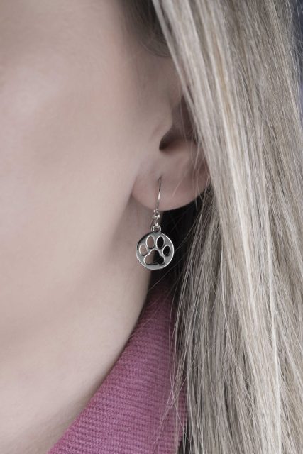 Earrings paw - cat Izabela