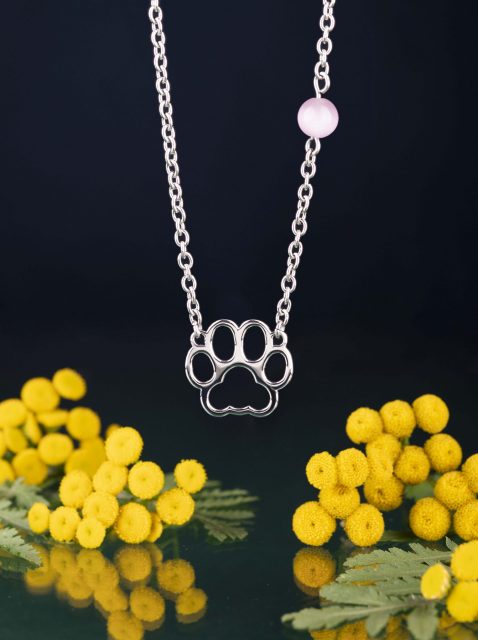 Pendant "Cat Paw Izi 2" with a cat's eye
