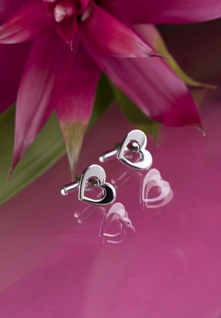 Ornamentation hearts - cufflinks