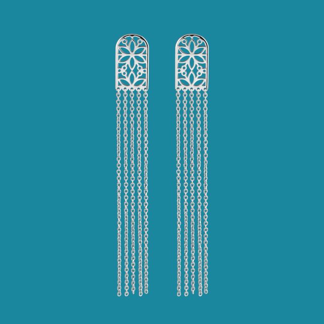 Earrings Flower of life waterfall 1
