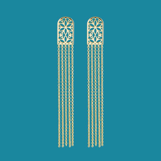 Earrings Flower of life waterfall 1