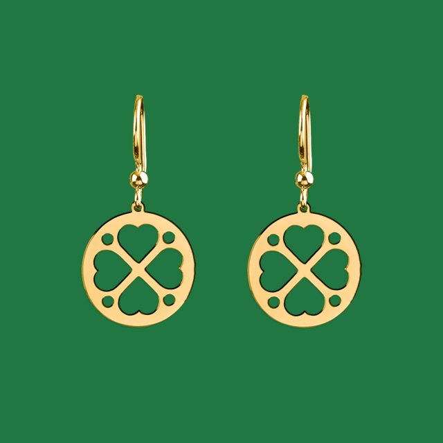 Earrings lace - quatrefoil mini