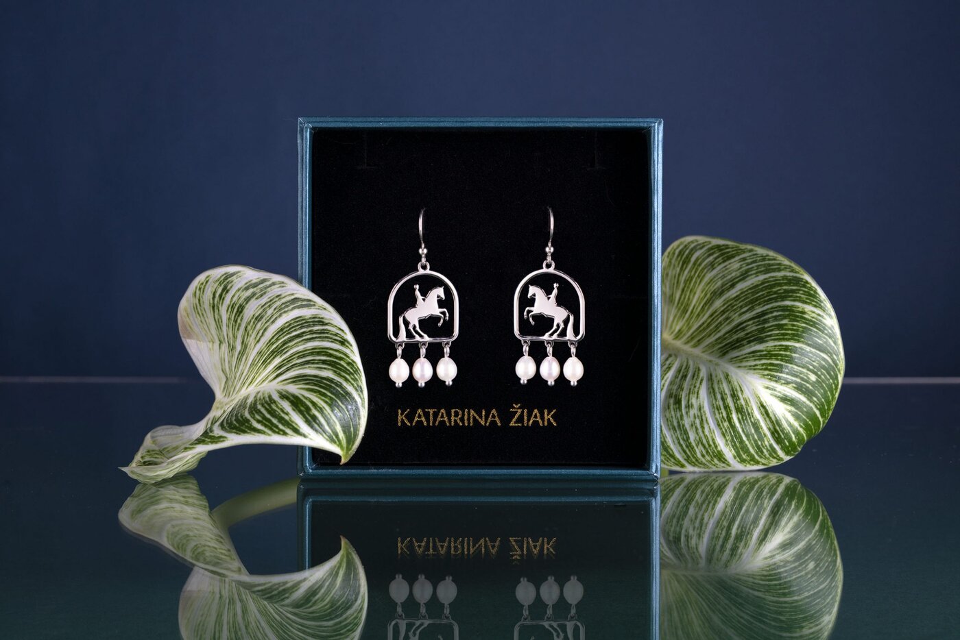 Pirouette Rider Earrings + Teardrop Pearls