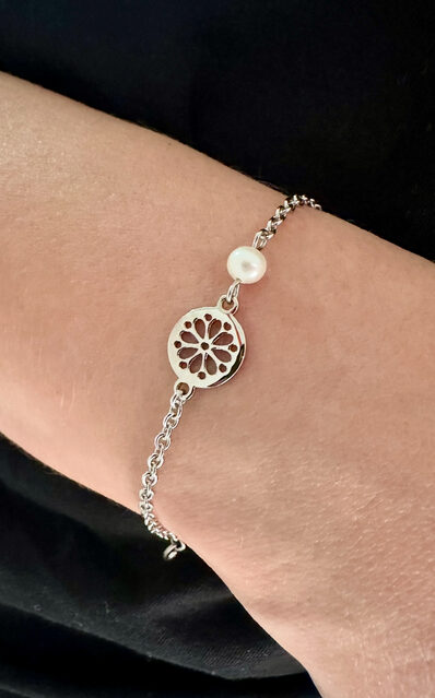 Bracelet Lace Daisy MINI – chain + pearl