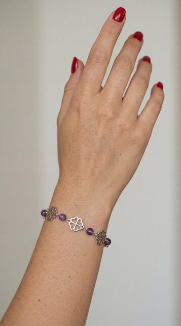 Bracelet Závadka Daisy 5x + purple amethyst