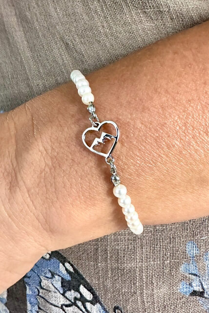 Bracelet Mountains Heart MINI – Pearls