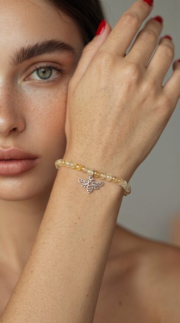 Bracelet Bee MINI – faceted citrine