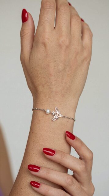 Bracelet Bee MINI – chain + 1 pearl