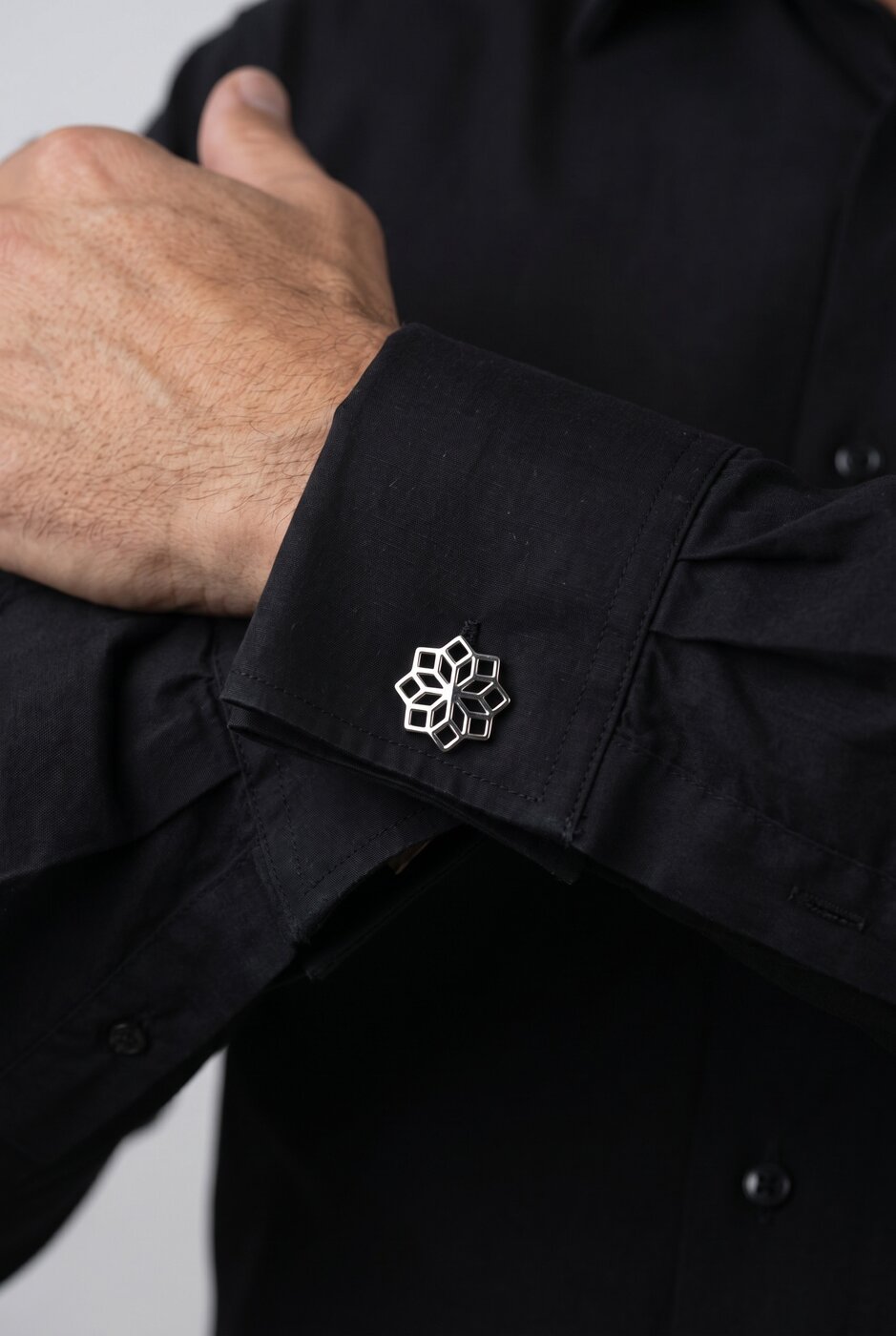 Geometry – star 2 – cufflinks