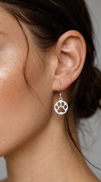 Earrings paw – cat Izabela