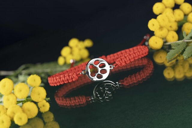 Náramok – Labka mačka Izabela – šnúrka