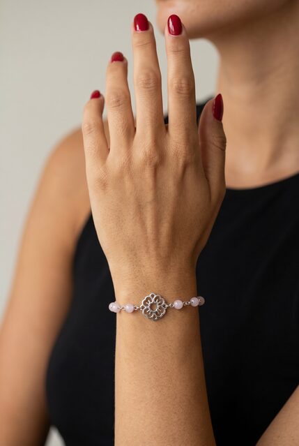 Bracelet blueprint forget-me-not – chain + kunzite