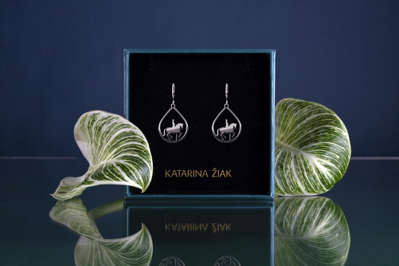 Náušnice piaf – jazdec slza – mini