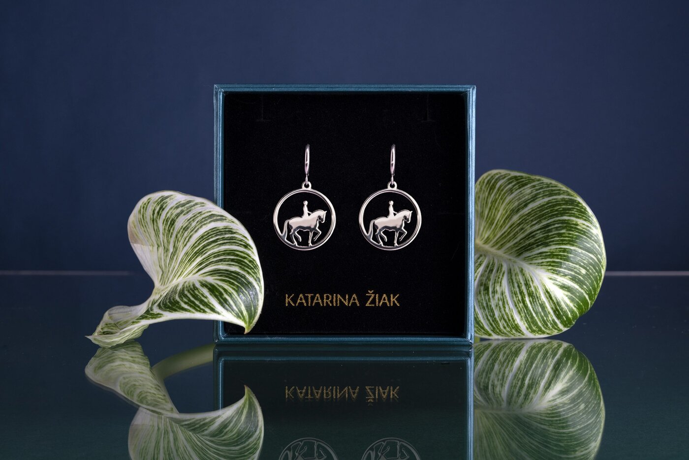 Náušnice piaf – jazdec kruh – 2cm