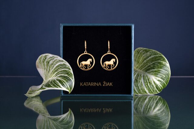Náušnice piaf – jazdec kruh – 2cm