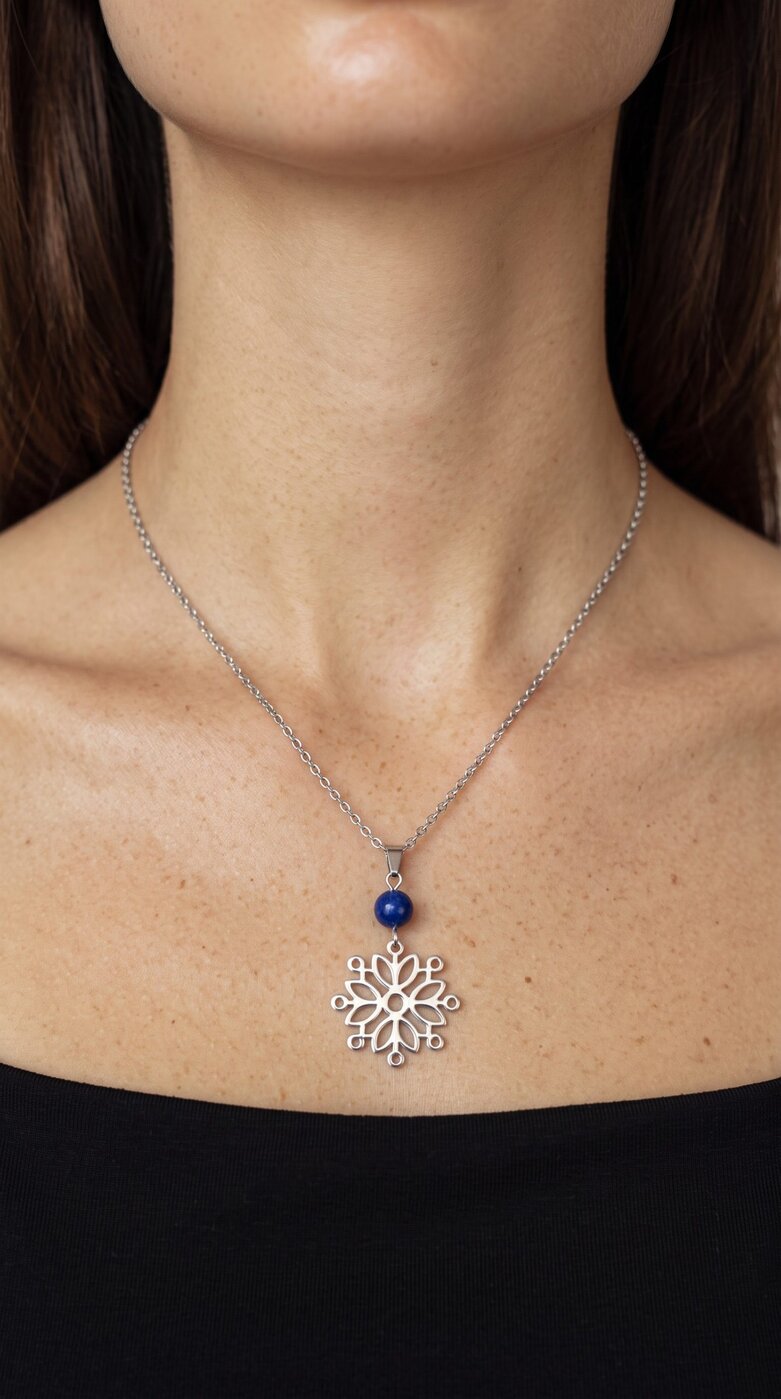 Pendant blueprint star 1 with lapis