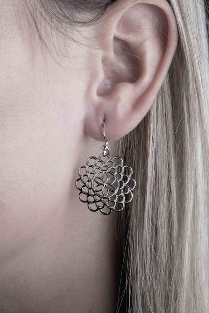 Earrings lace ornament 2,5cm+hook