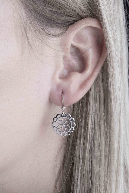 Earrings lace ornament 1,5cm+hook