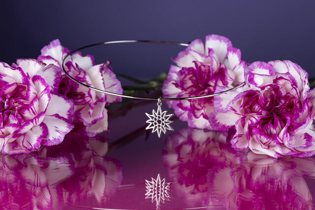 Hoop necklace edelweiss