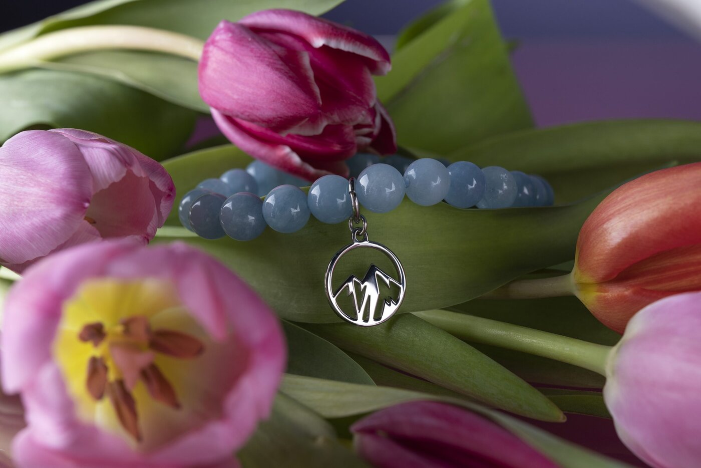 Bracelet mountains circle 1 (various gemstones to choose from)