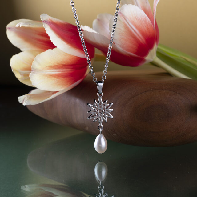 Set – edelweiss + tear pearl