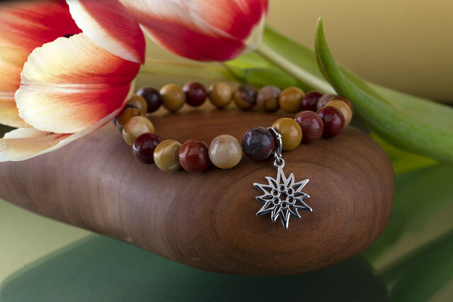 Bracelet edelweiss (various gemstones to choose from)