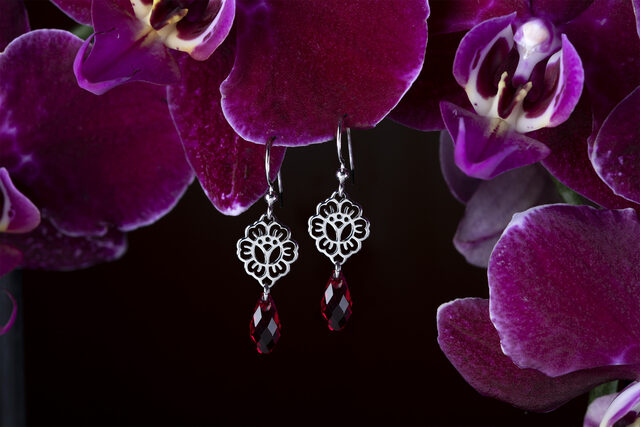 Earrings Ábelová flower 1 – Swarovski