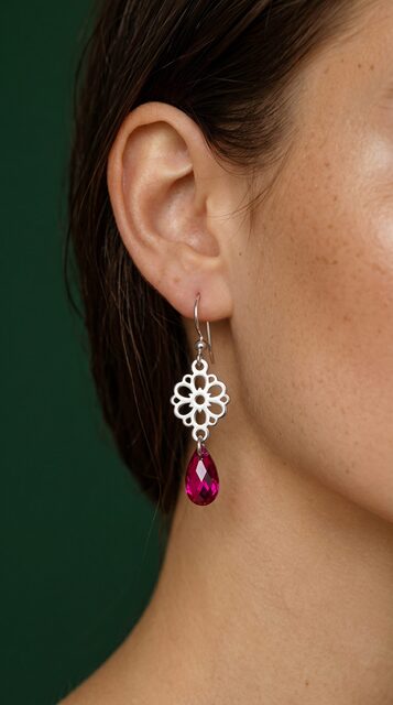 Earrings Ábelová flower 3 – Swarovski