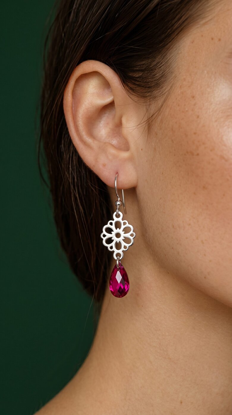 Earrings Ábelová flower 3 – Swarovski
