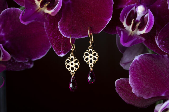 Náušnice Ábelová kvietok 3 – Swarovski