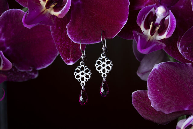 Earrings Ábelová flower 3 – Swarovski
