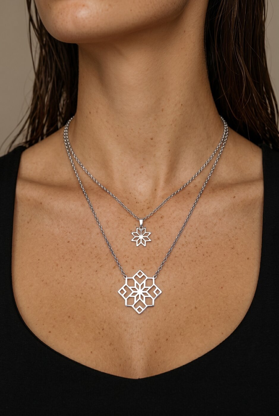 Double row necklace Novohrad star 1