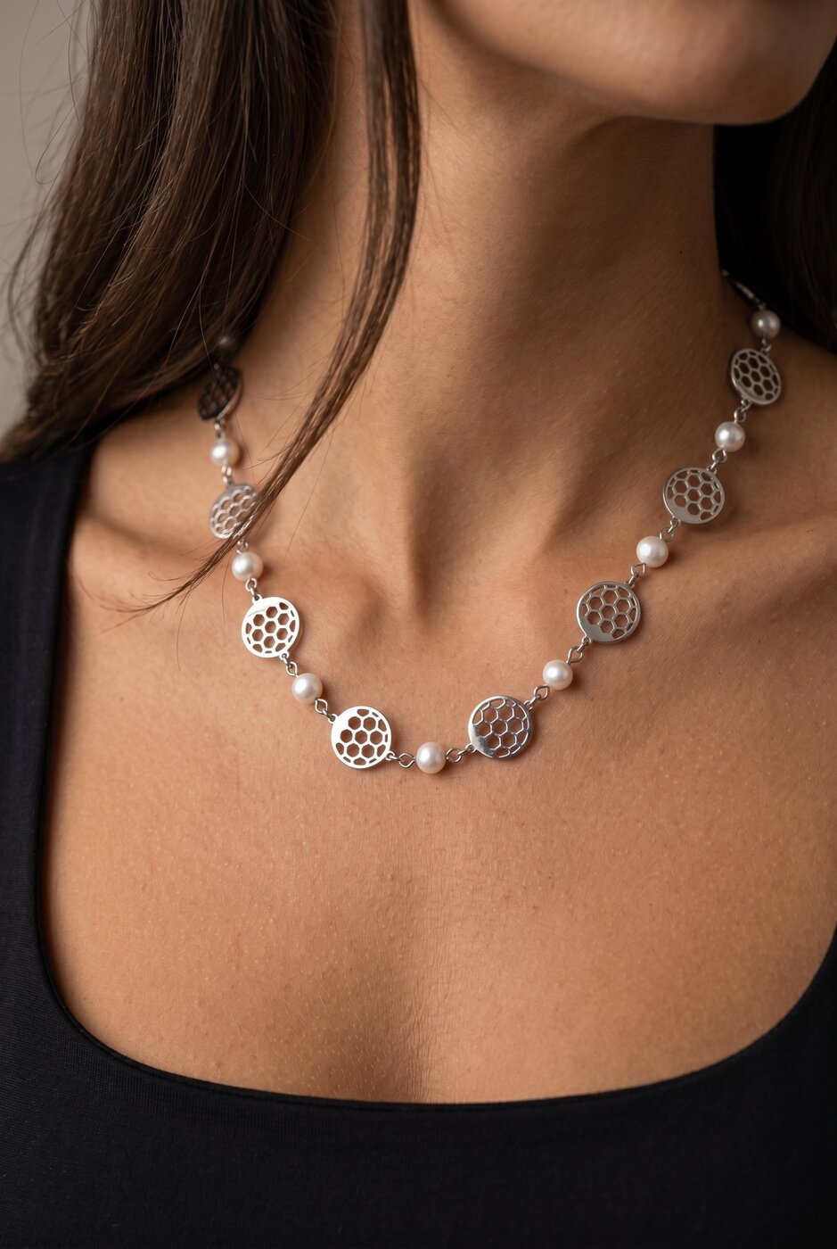 Necklace golf mini + pearls