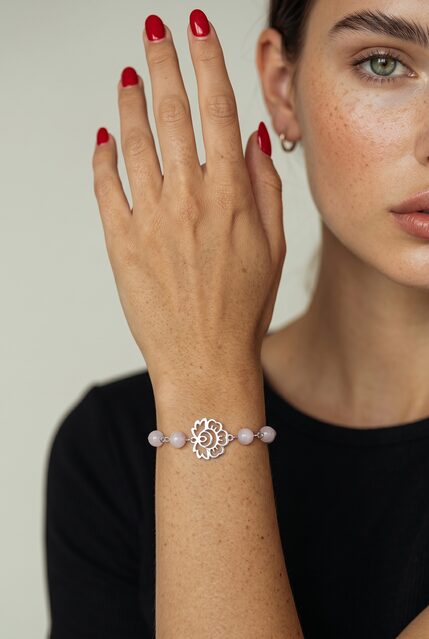 Bracelet Ábelová flower 2- chain + 6x kunzite