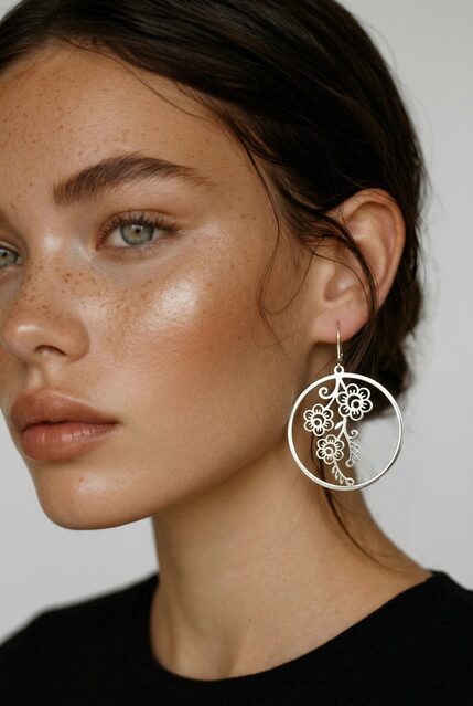 Earrings flower Veronika – circle 1
