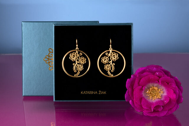 Earrings flower Veronika – circle 1