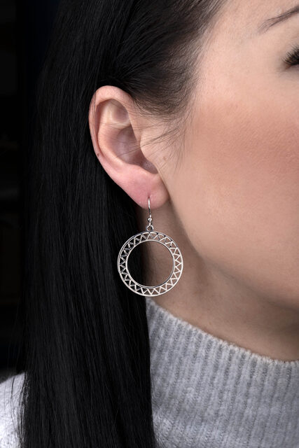Earring wire craft circle wave 1