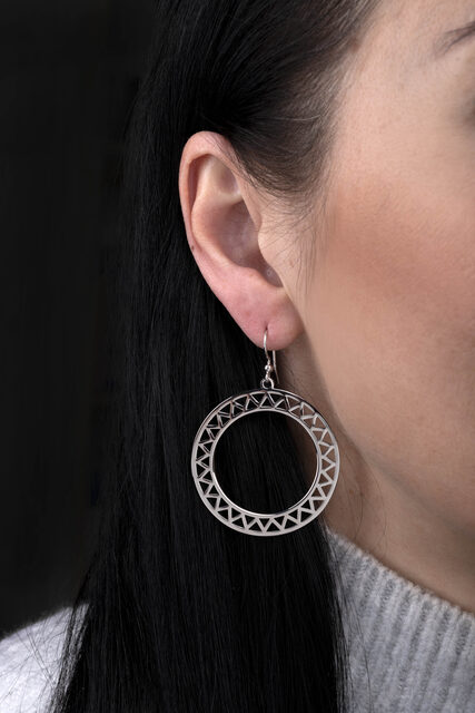 Earring wire craft circle wave 1