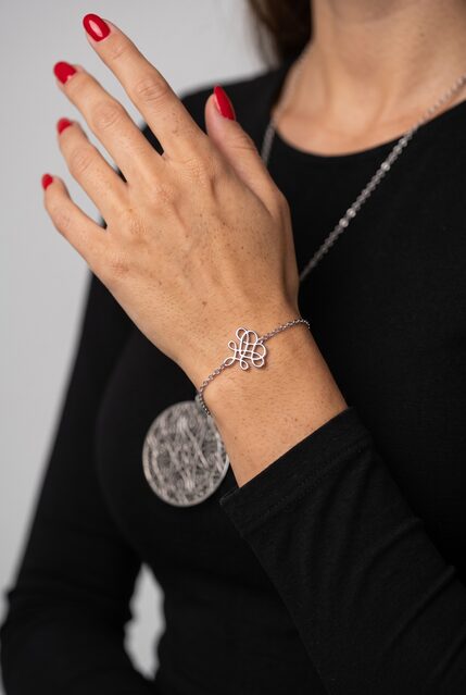 Bracelet wire craft heart 1 – chain