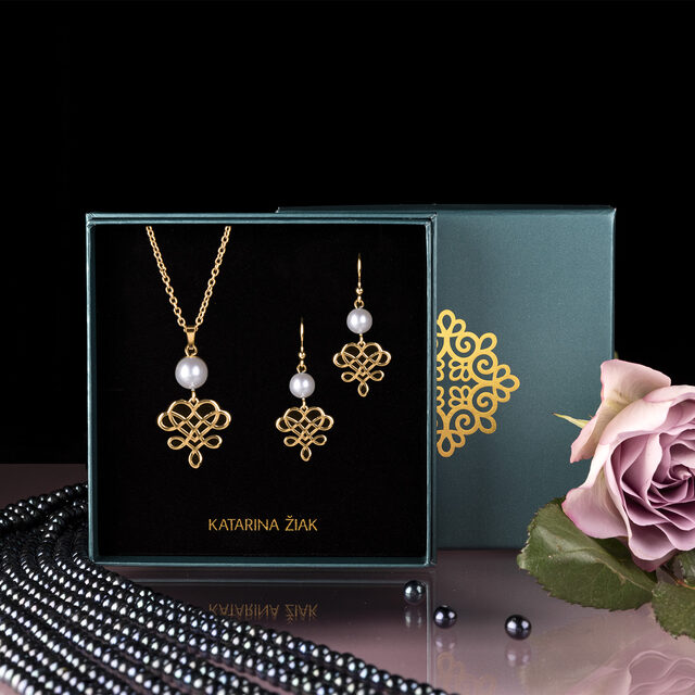 Set wire craft heart 1+ pearl