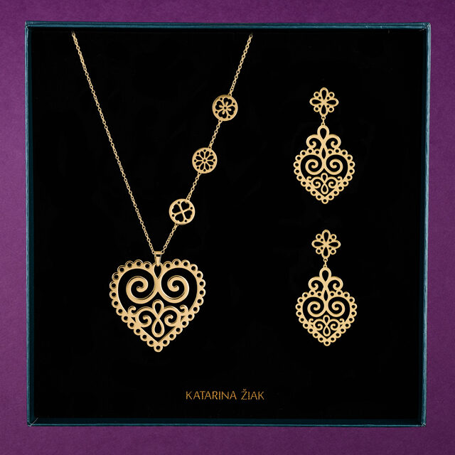 Set – Ornamentové srdcia 1