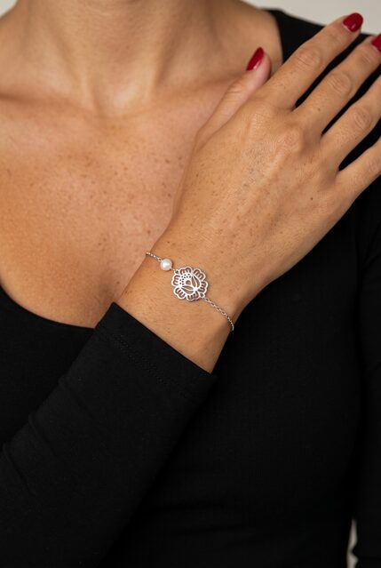 Bracelet poppy – chain + pearl
