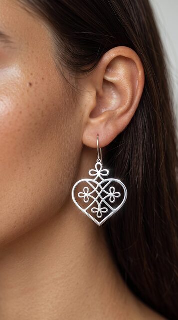 Earrings infinity – heart 1