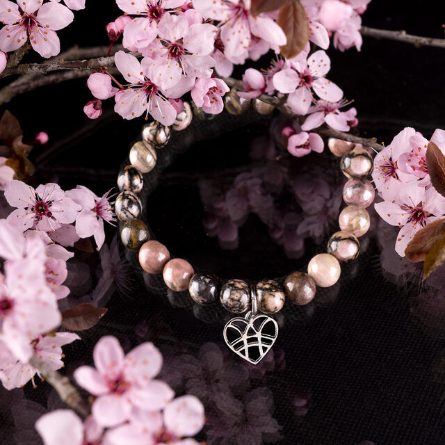 Bracelet heart – various gemstones
