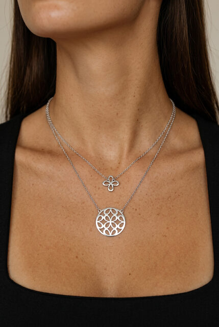 Two-row necklace infinity 2