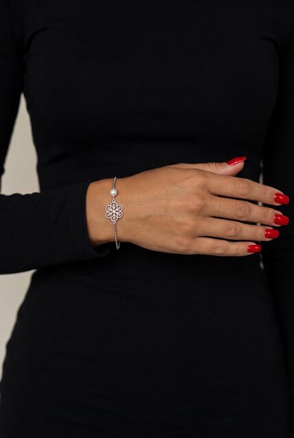 Bracelet flower of life 1 – chain + pearl