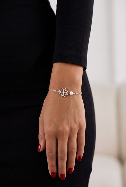 Bracelet star 1 - chain + pearl