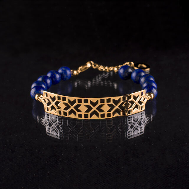 Bracelet geometry 2 – lapis – long
