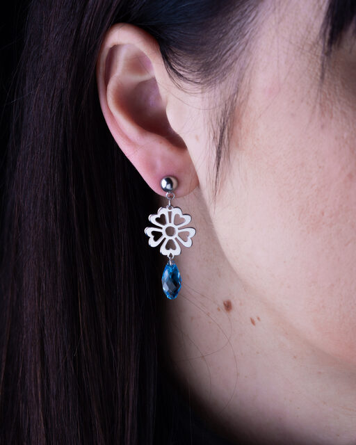 Earrings vajnory flower swarovski