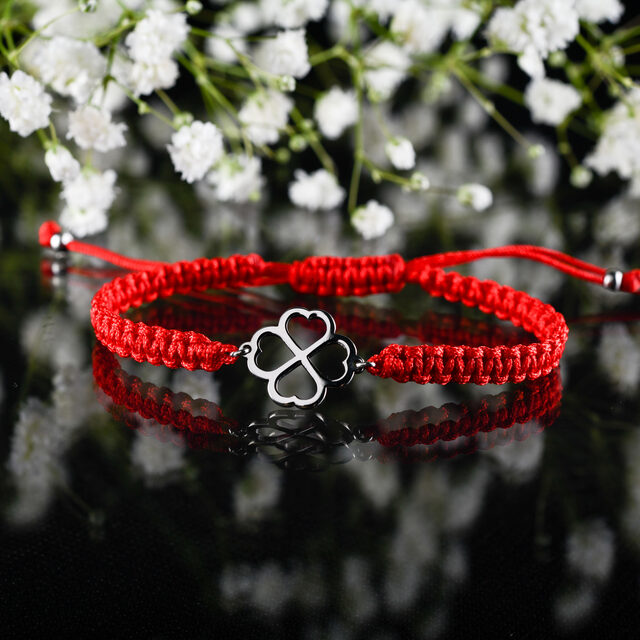 Bracelet quatrefoil - cord